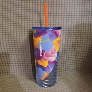 Starbucks 2024 Summer Blue Swirl Gradient Petal Tumbler (010826E)